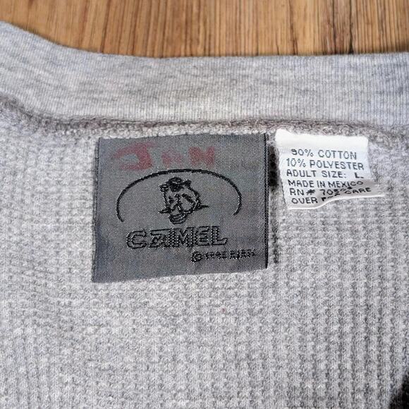 Vintage 90's Camel Cigarette Thermal Henley Top - Picture 4 of 4